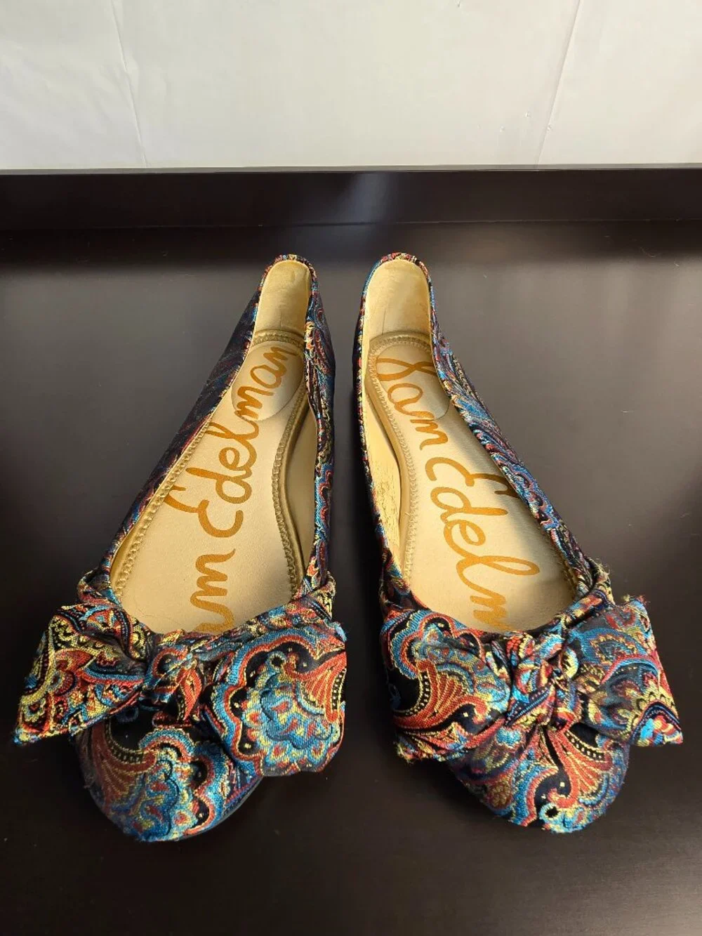 Sam Edelman Franny Bow Paisley Ballet Flats Size 7